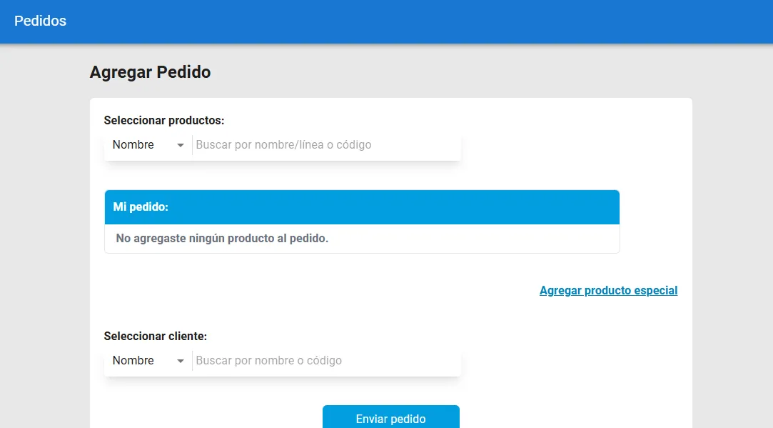 Sistema - Pedidos a producción